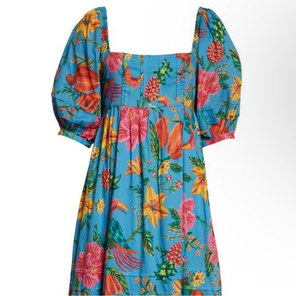 🦜NWOT FARM RIO Toucans Garden MIDI Dress SIZE M🦜SOLD at NORDSTROM FOR $250🦜 - Picture 5 of 8